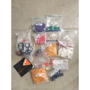 K'nex RARE Lot APPROX 1300 Pieces Huge Dark Blue Red Green Connectors Rods
